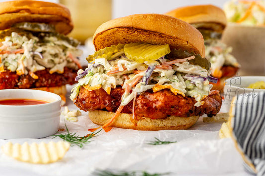 Buffalo Chicken Sandwich With Blue Cheese Coleslaw - Exclusive Recipe
