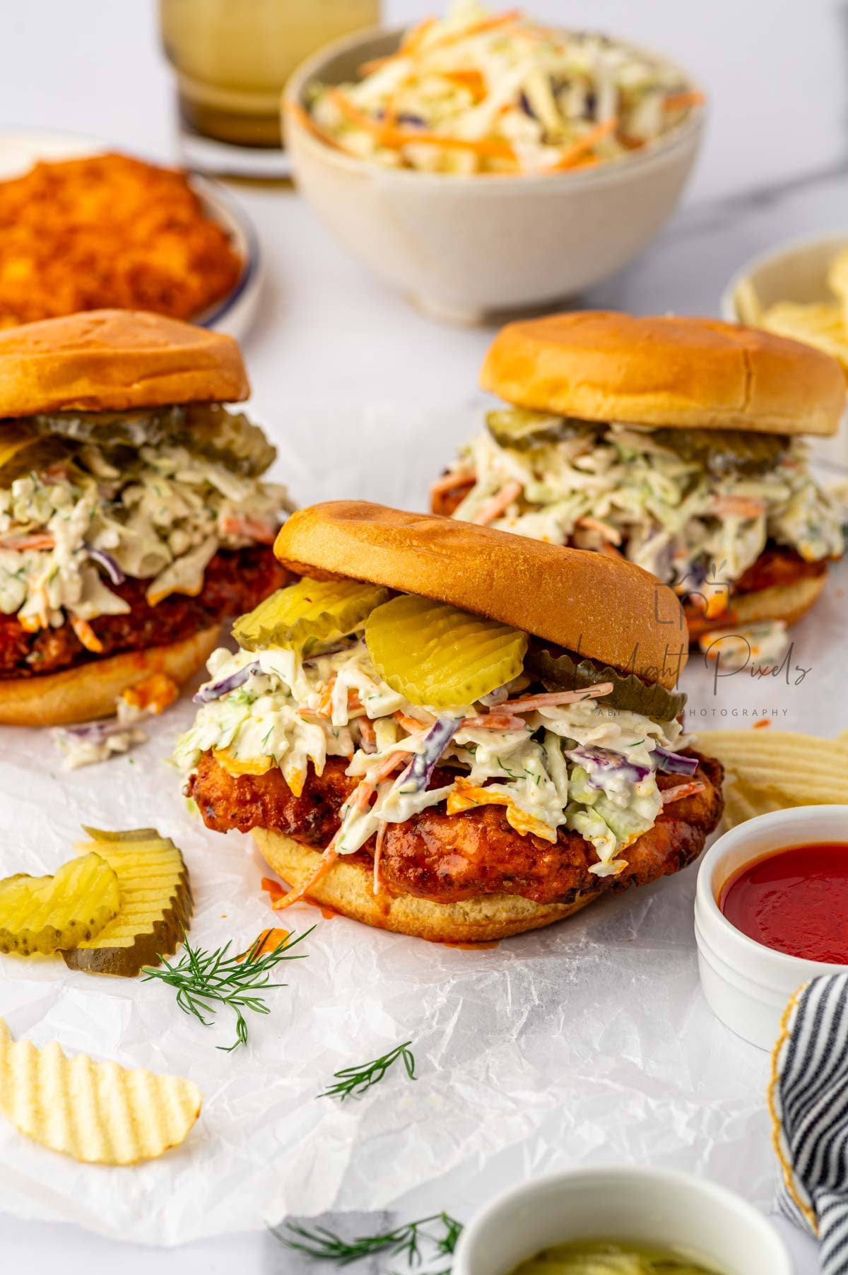 Buffalo Chicken Sandwich With Blue Cheese Coleslaw - Exclusive Recipe