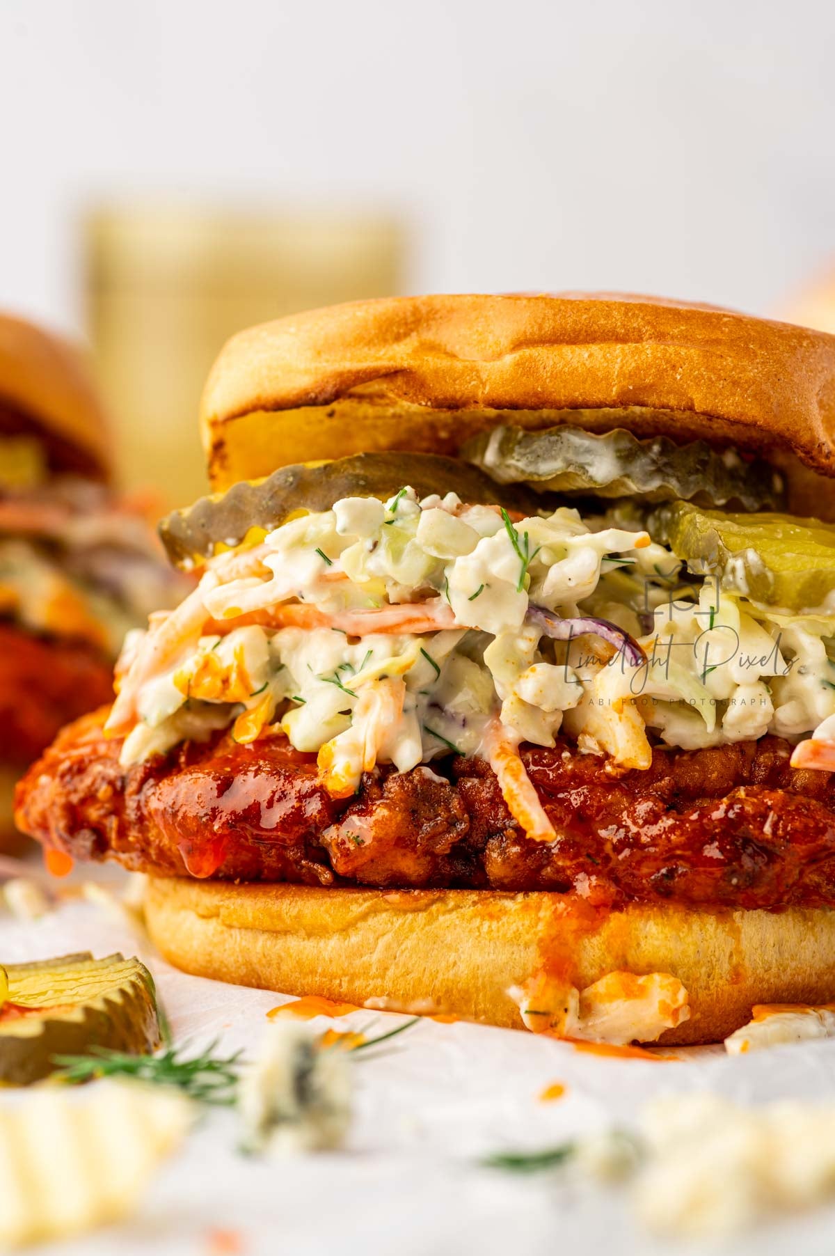 Buffalo Chicken Sandwich With Blue Cheese Coleslaw - Exclusive Recipe