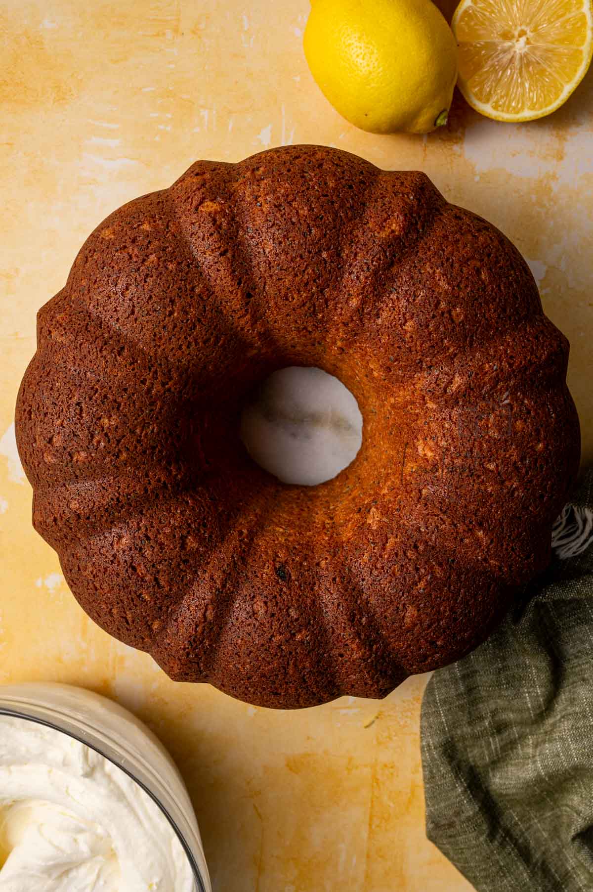 Lemon Poppy Seed Bundt Cake with Lemon Cream Cheese Frosting - Exclusive Recipe