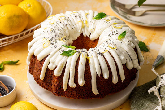 Lemon Poppy Seed Bundt Cake with Lemon Cream Cheese Frosting - Exclusive Recipe