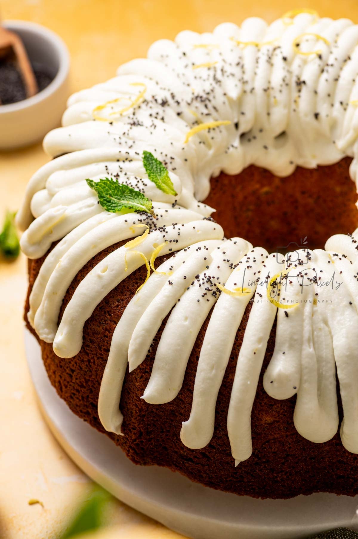 Lemon Poppy Seed Bundt Cake with Lemon Cream Cheese Frosting - Exclusive Recipe