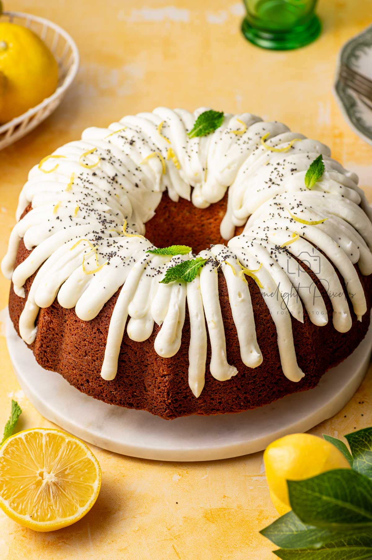 Lemon Poppy Seed Bundt Cake with Lemon Cream Cheese Frosting - Exclusive Recipe