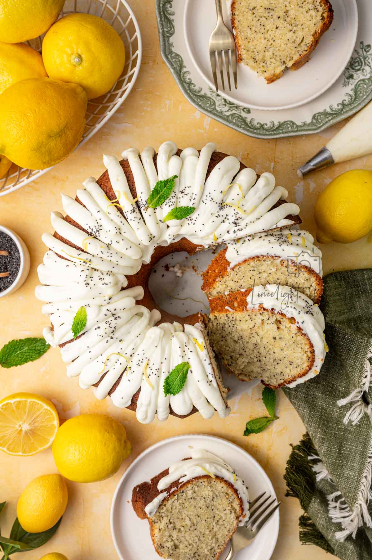 Lemon Poppy Seed Bundt Cake with Lemon Cream Cheese Frosting - Exclusive Recipe