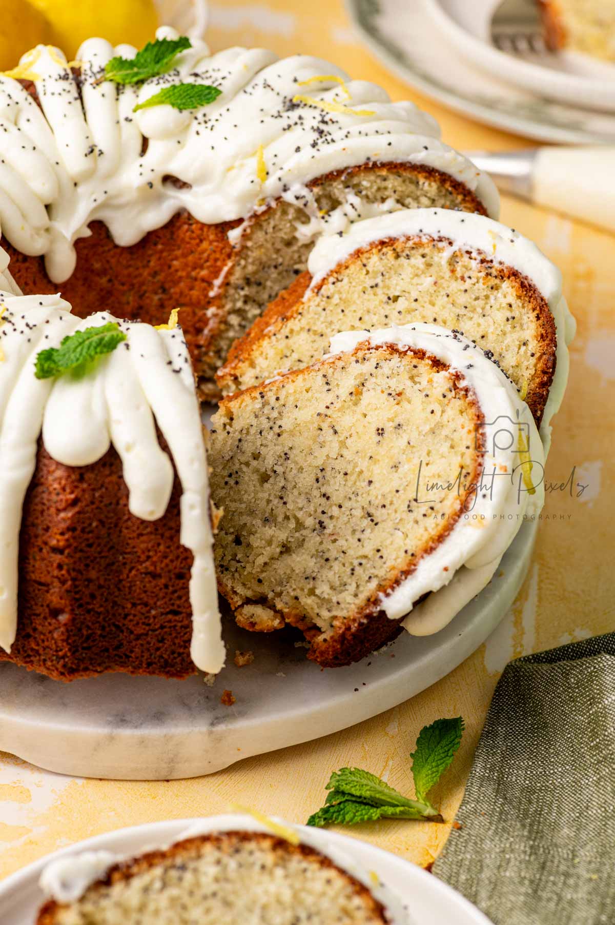 Lemon Poppy Seed Bundt Cake with Lemon Cream Cheese Frosting - Exclusive Recipe