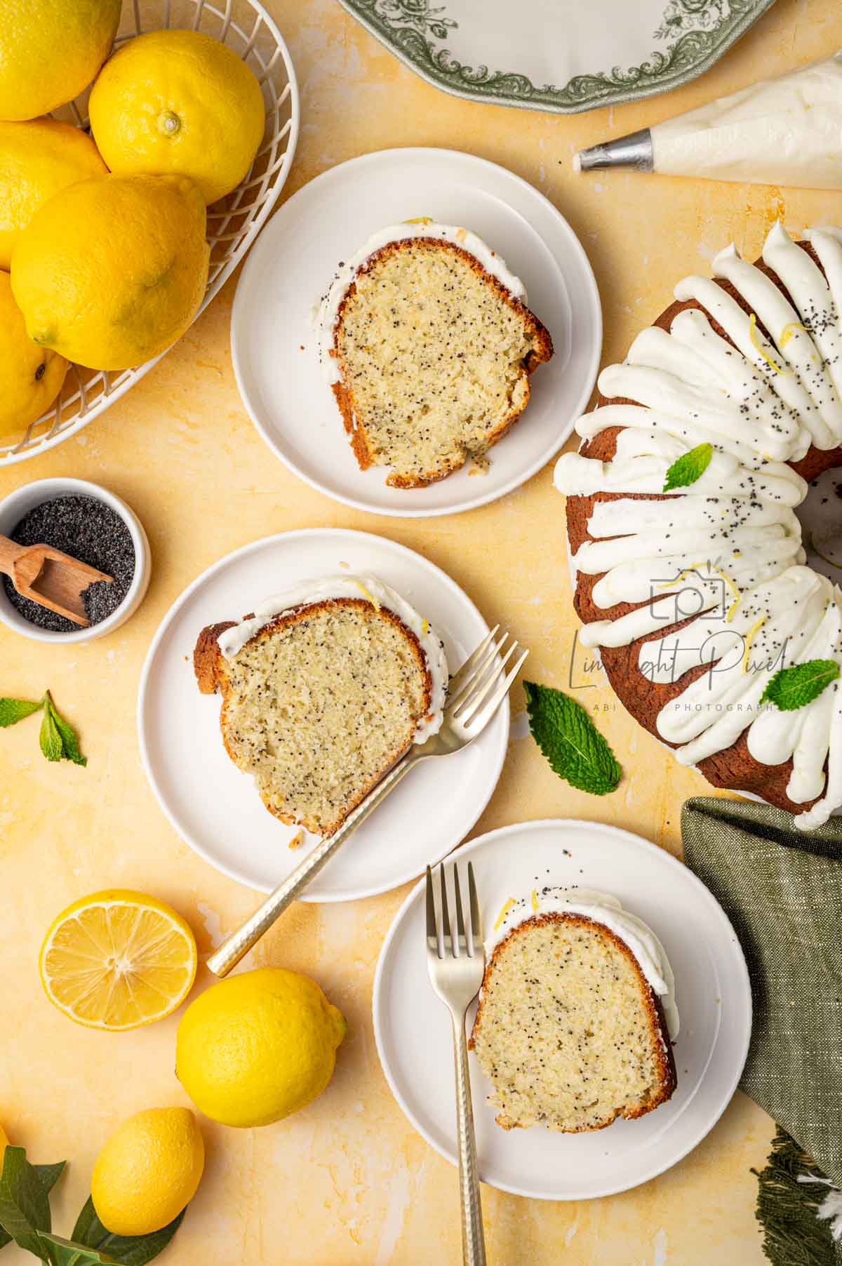 Lemon Poppy Seed Bundt Cake with Lemon Cream Cheese Frosting - Exclusive Recipe
