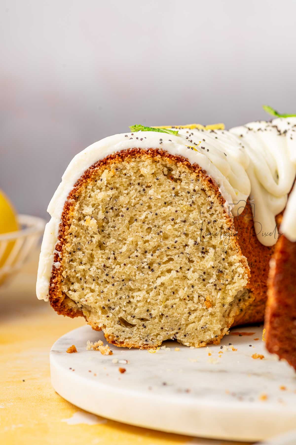 Lemon Poppy Seed Bundt Cake with Lemon Cream Cheese Frosting - Exclusive Recipe