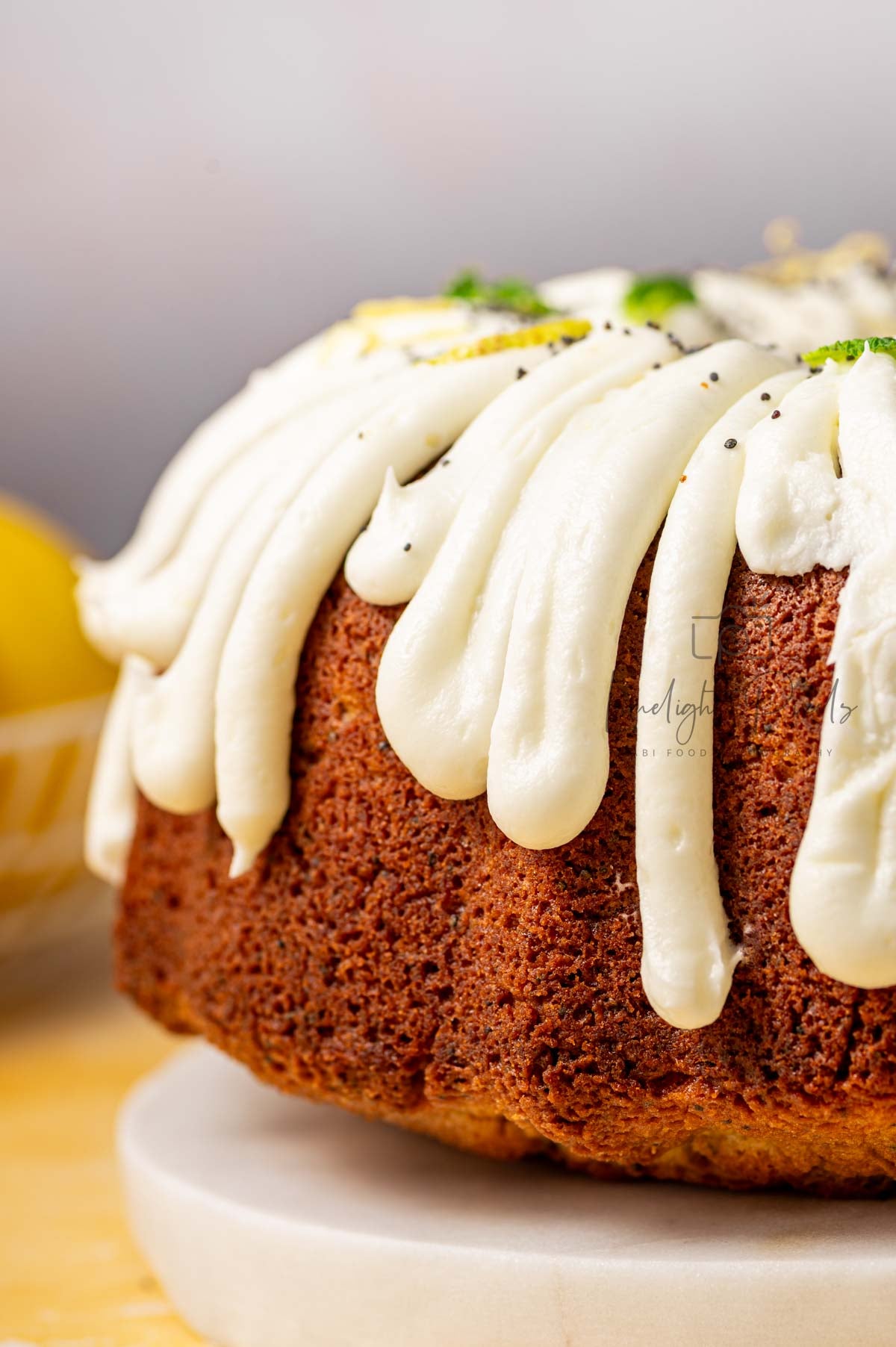 Lemon Poppy Seed Bundt Cake with Lemon Cream Cheese Frosting - Exclusive Recipe
