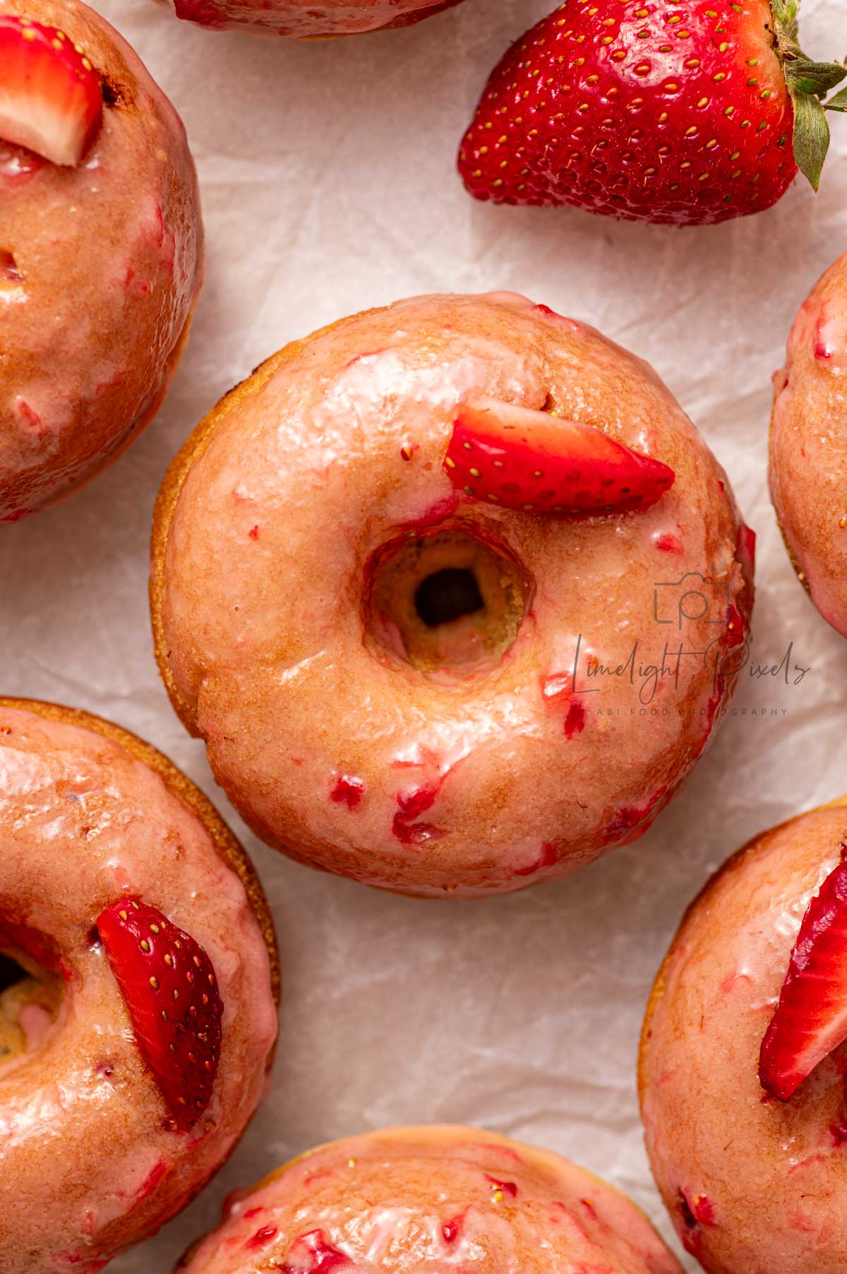 Strawberry Donuts with Strawberry Glaze (Baked) - Exclusive Recipe