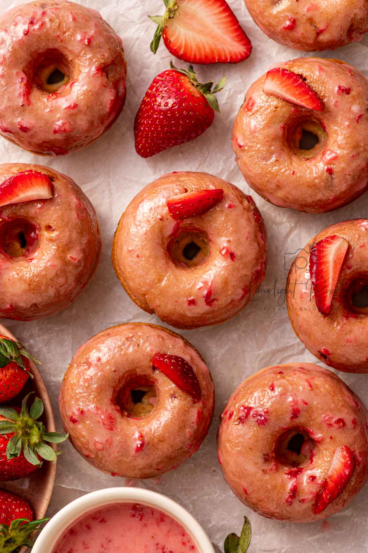 Strawberry Donuts with Strawberry Glaze (Baked) - Exclusive Recipe
