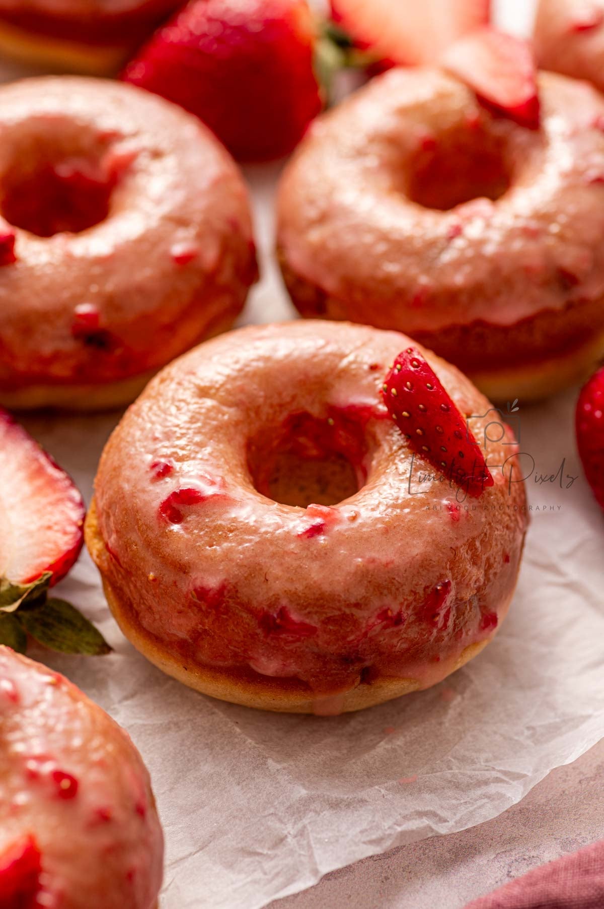 Strawberry Donuts with Strawberry Glaze (Baked) - Exclusive Recipe