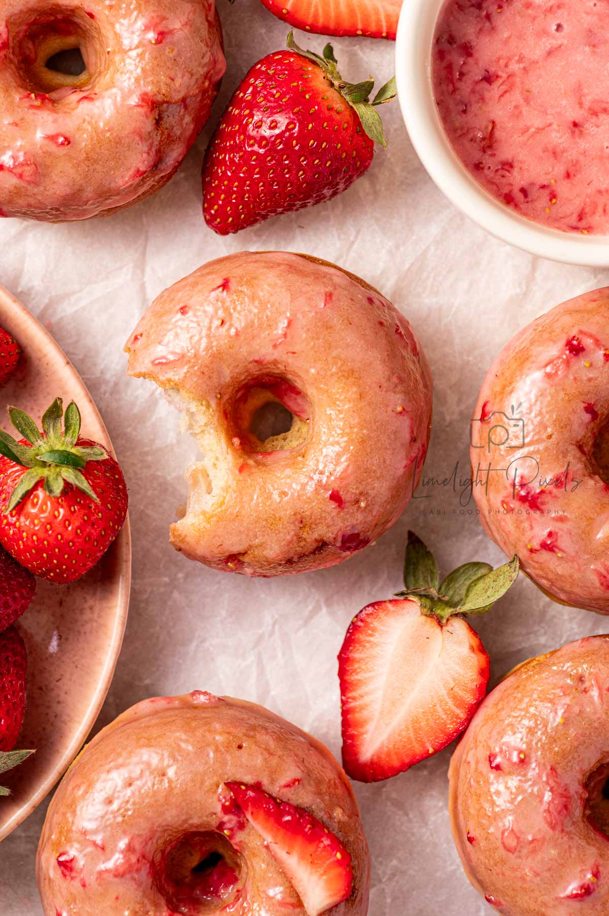 Strawberry Donuts with Strawberry Glaze (Baked) - Exclusive Recipe