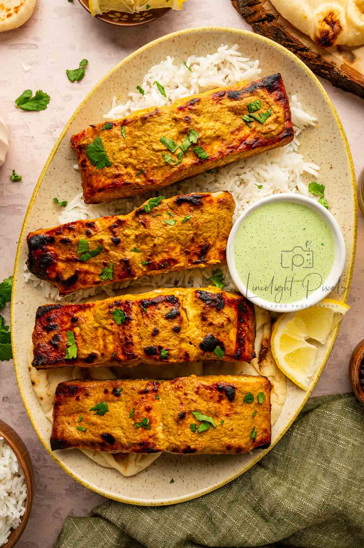 Tandoori Salmon with Cilantro Yogurt Sauce (Recipe Bundle)