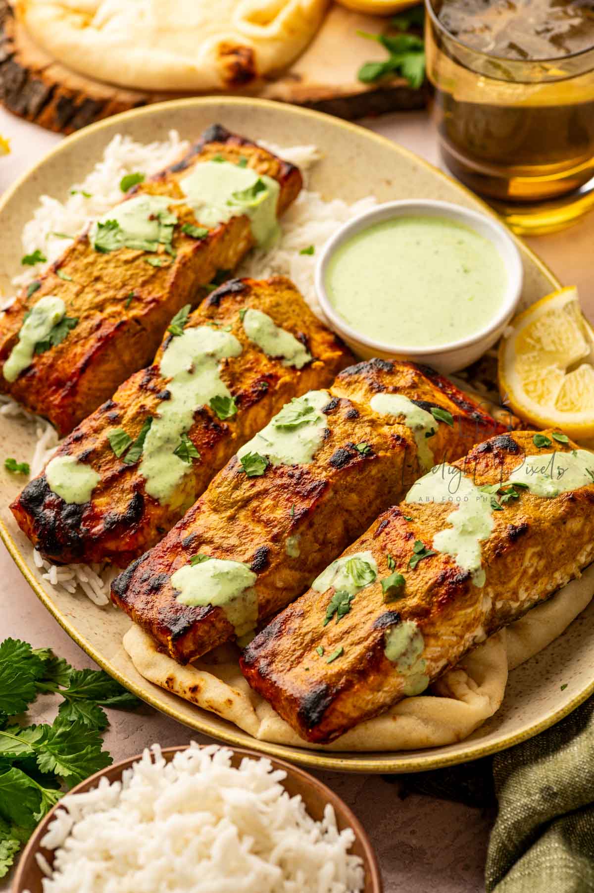 Tandoori Salmon with Cilantro Yogurt Sauce (Recipe Bundle)