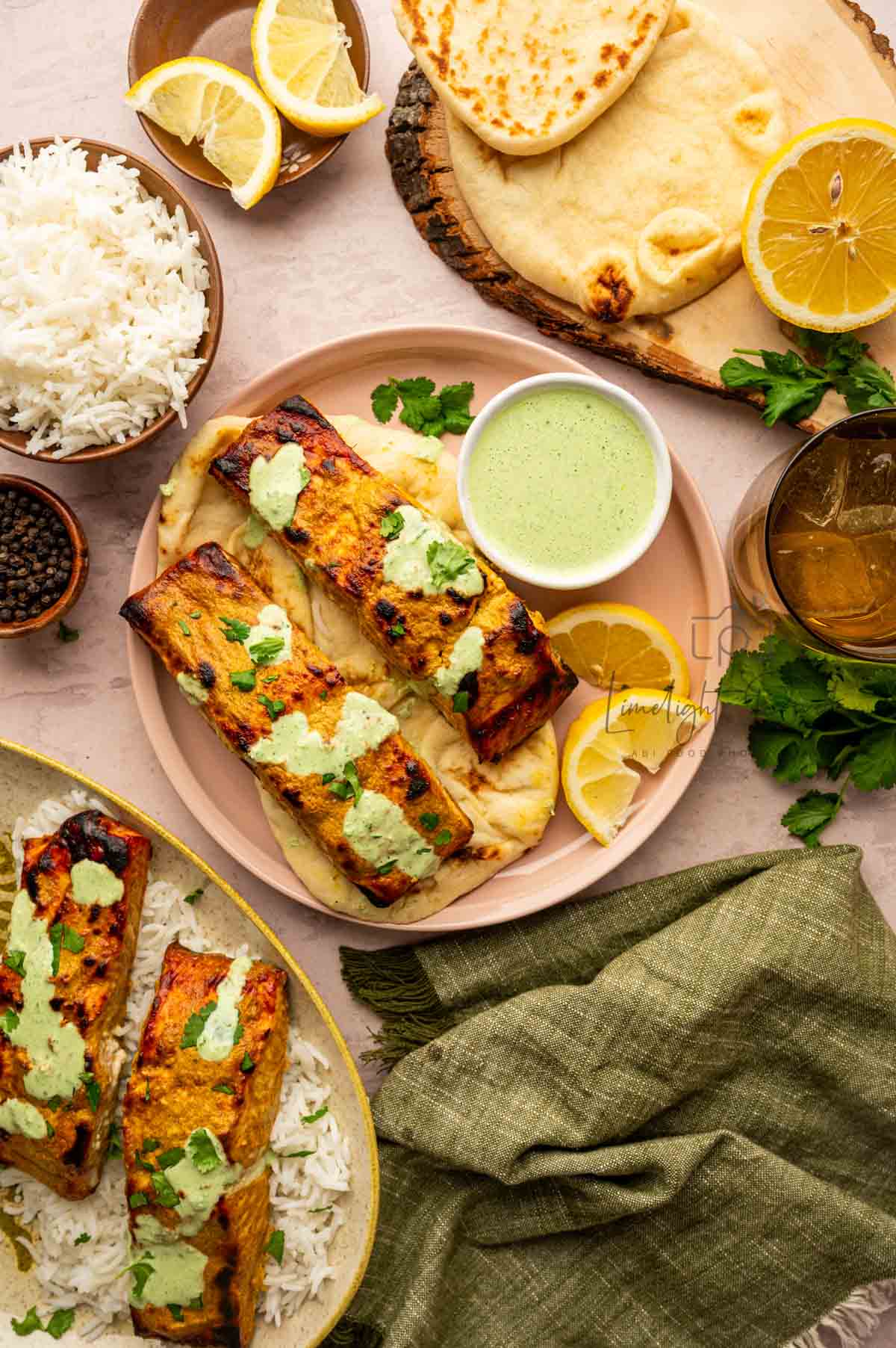 Tandoori Salmon with Cilantro Yogurt Sauce (Recipe Bundle)