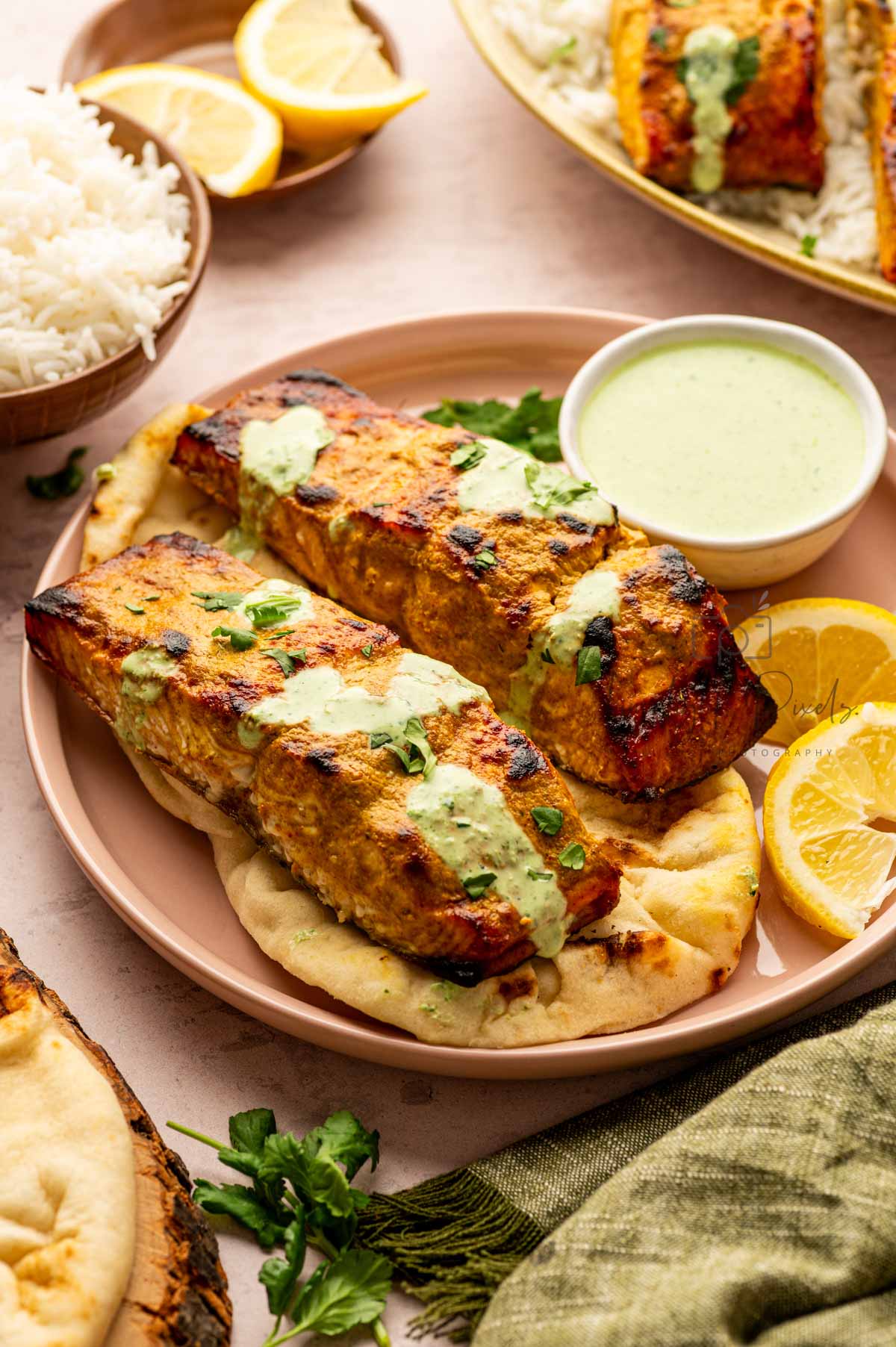 Tandoori Salmon with Cilantro Yogurt Sauce (Recipe Bundle)